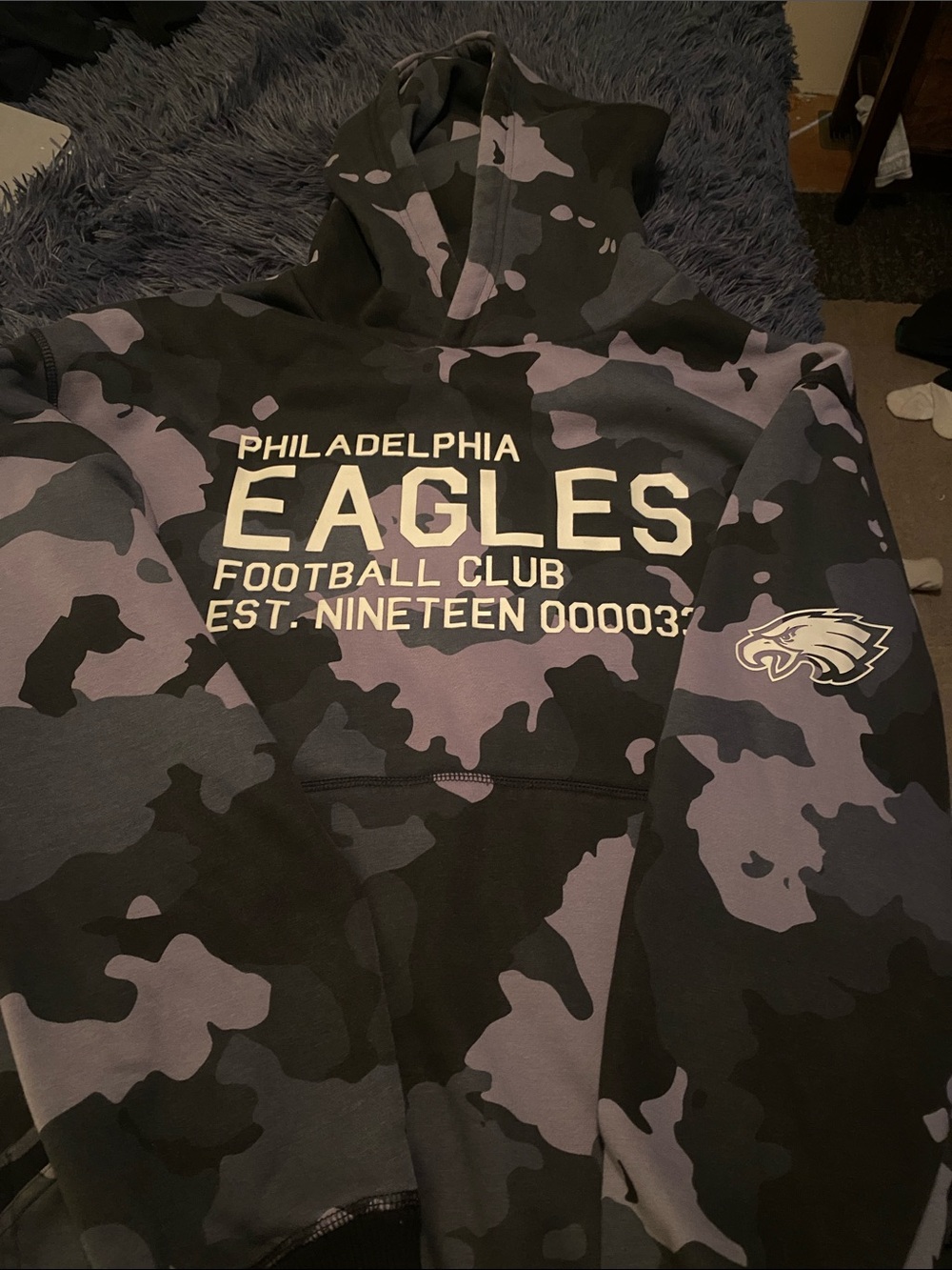 Philadelphia Eagles Camo Hoodie - Team Logo